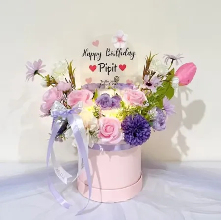 Bloom Box Akrilik Ucapan Ulang Tahun Cinere